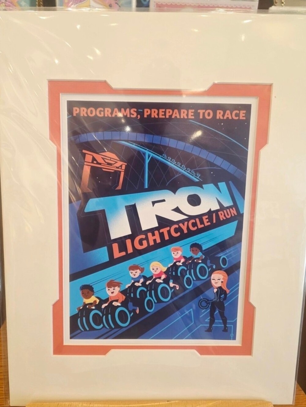 Official Disney Artist Print for TRON Lightcycle / Run designed by artist D.P.